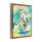 Stupell Industries Blue Modern Crane Framed Floater Canvas Wall Art Design by Michael Willett